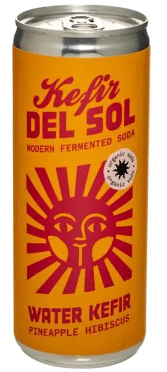 Kefir Del Sol Pineapple Hibiscus Blik - 12x 25 cl