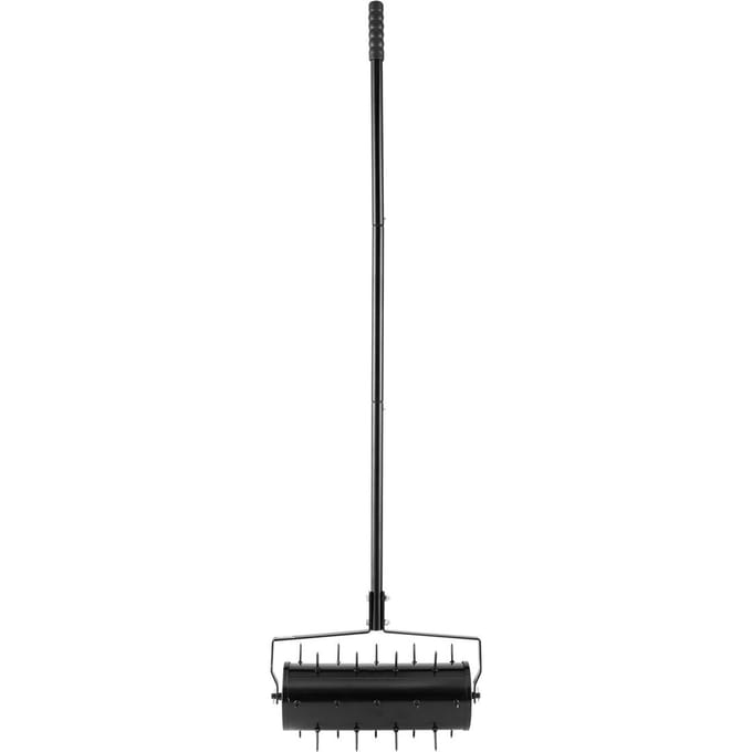 Rolende Gazonbeluchter 18  Heavy-Duty Handmatige Rolbeluchter Gazon Zwart