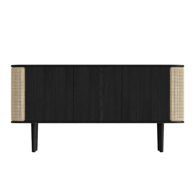 UMAGE Treasures Sideboard met 3 deuren - Venetiaans riet - eiken zwart