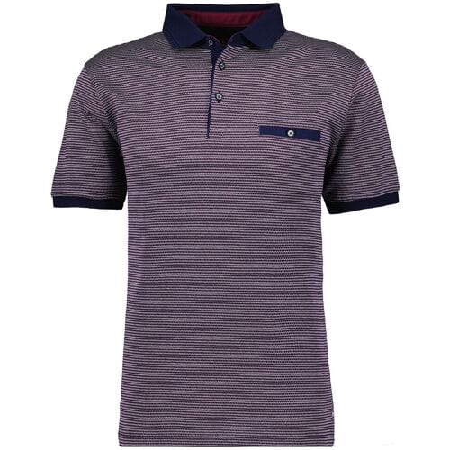 Ragman Jacquard Polo Mercerized Cotton Fine Structure Mulberry / male