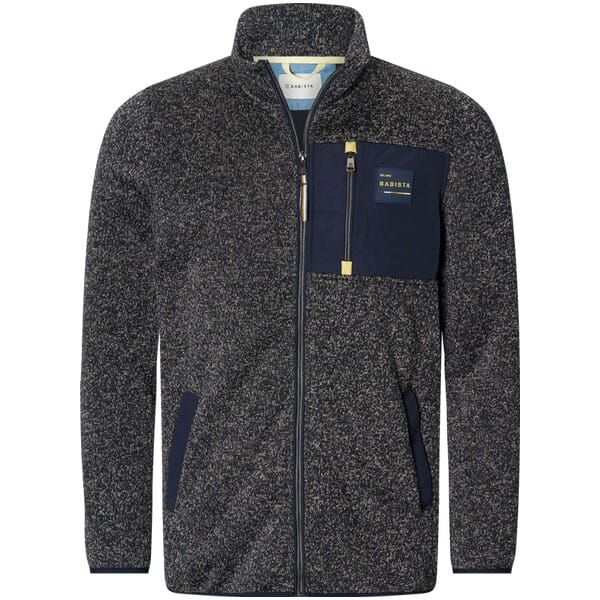 Gebreid fleece vest AMOLI donkerblauw