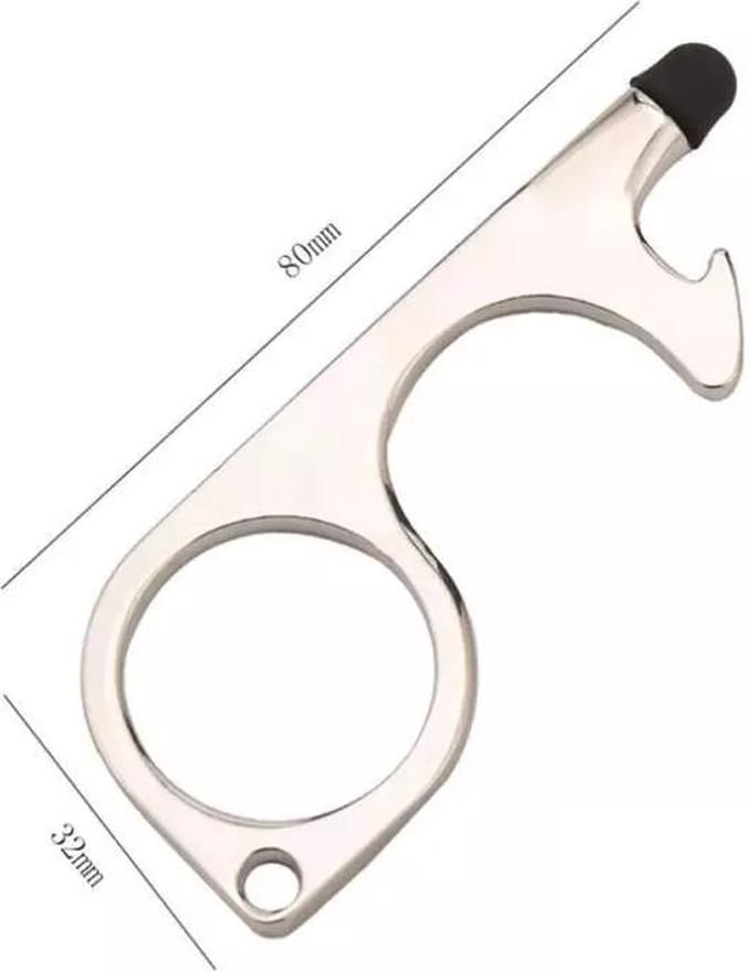TT-products hygiëne no-contact sleutelhanger goud