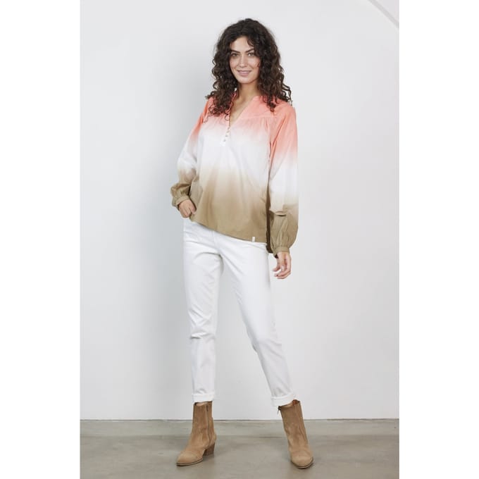 Blouse Nelsi dip dye Neon orange