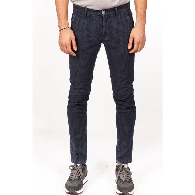 Alessandro Dell Acqua - Pie De Poule Effect Denim AD7701WA/P0000ELT