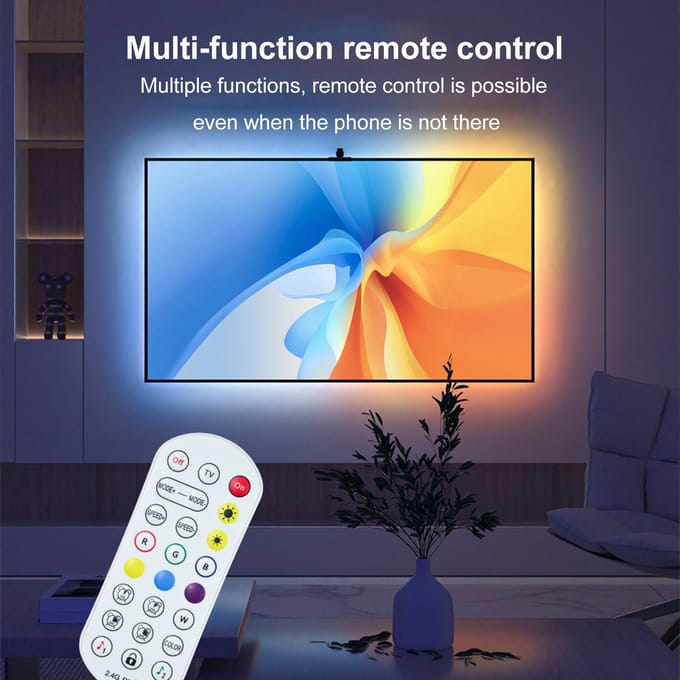 TV Gesynchroniseerde Kleur Ophalende Lichtstrip RGB Phantom LED Omgevingslicht Mobiele APP/Afstandsbediening EU 3.8M