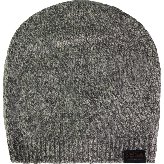 Scotch & Soda Wollen Basic Beanie Grijs Winter Heren Muts 133918 0607