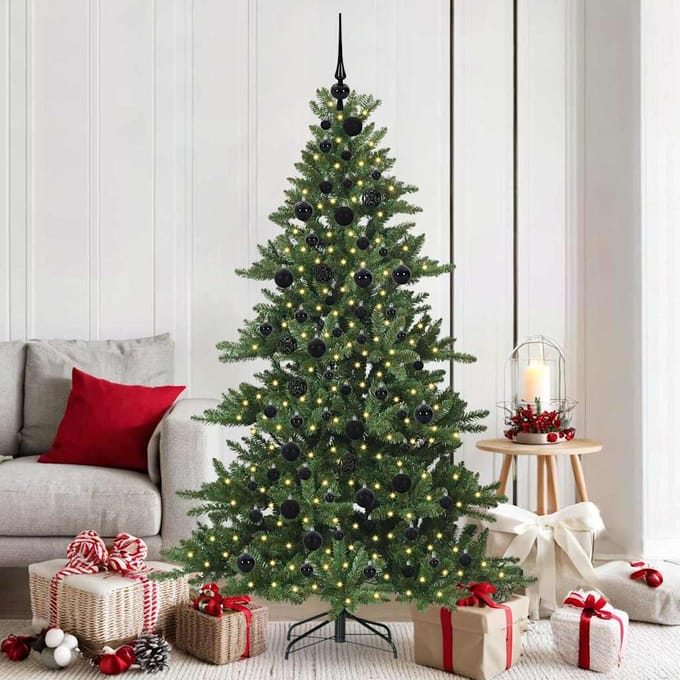 vidaXL - Kunstmatige - Hinged - Kerstboom - Groen - 180 - cm - PVC - en - Staal