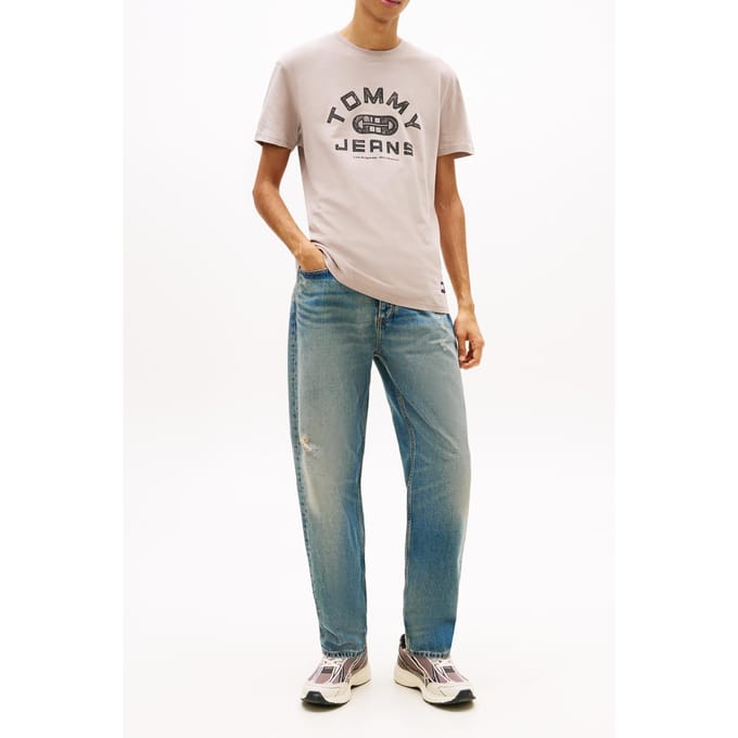 Tommy Hilfiger Regular Gym Ss Tee Limestone Dust Größe: S | Basic T-Shirts Outlet | Herren | Grün