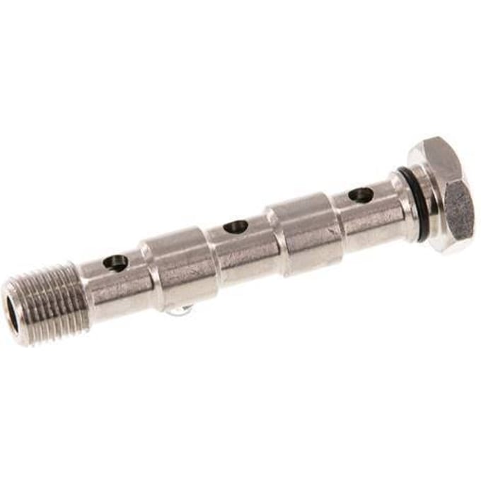 Banjobout 3-weg Vernikkeld Messing G1/8'' Buitendraad NBR