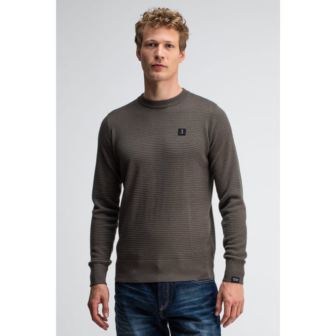 Butcher of Blue Structure Crew Mocha Brown Taglia: M | Maglioni a maglia Outlet | Uomo | Marrone