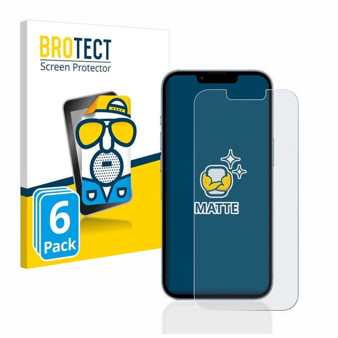 BROTECT - Screenprotector voor Apple iPhone 13 Pro - Folie Beschermfolie matte 6 Stuks