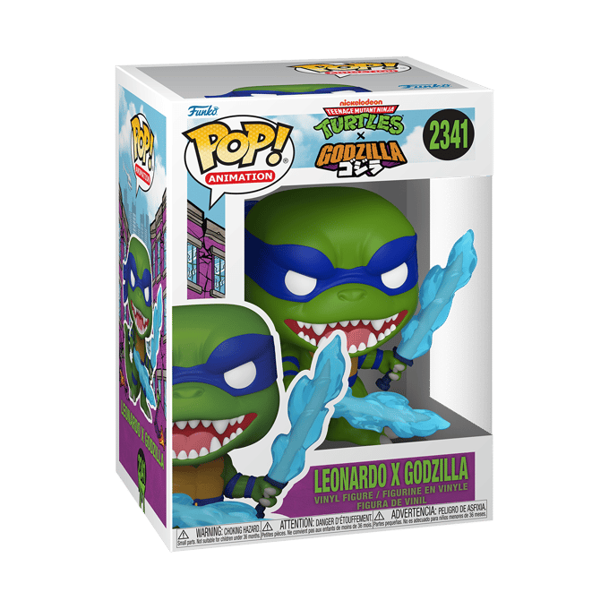 Funko Godzilla x Turtles POP! Animation Vinyl Figure Leonardo X Godzilla 9 cm POP! Figuur