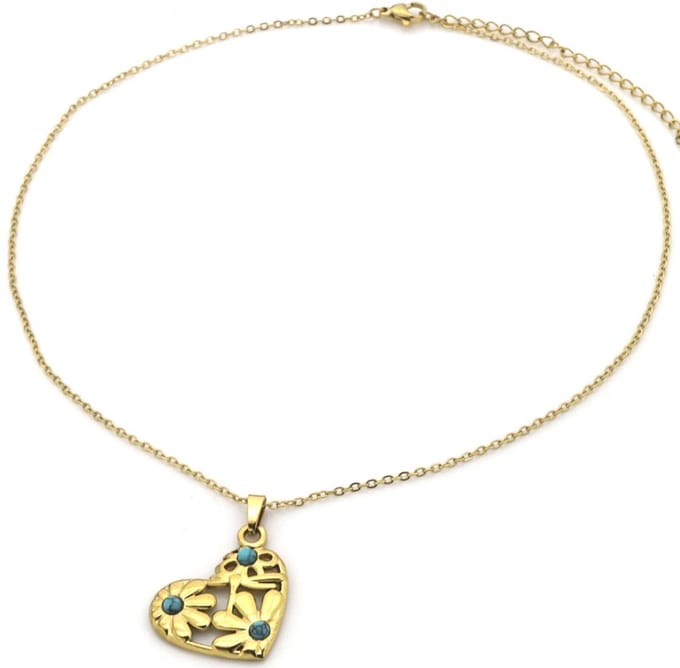 S. Steel Necklace Heart