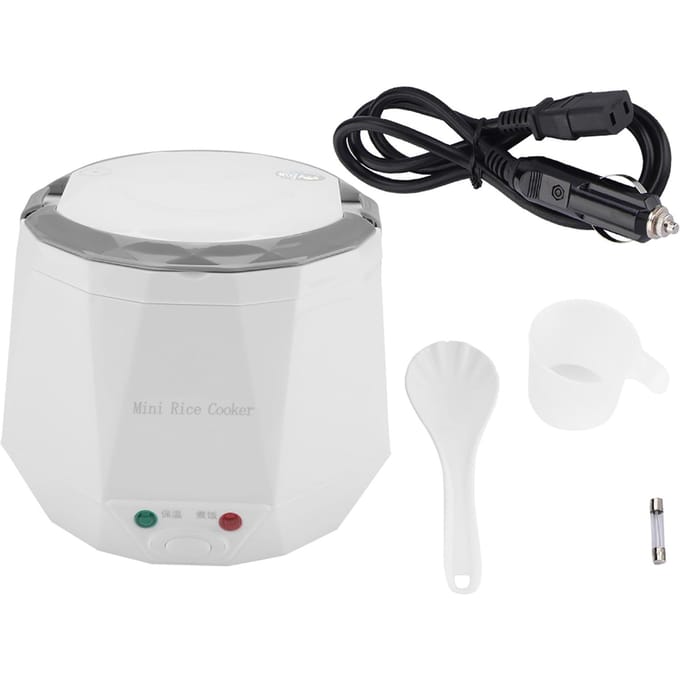 Cuiseur à riz électrique portable multifonction 24 V 140 W 1,6 L pour camion (blanc) L blanc