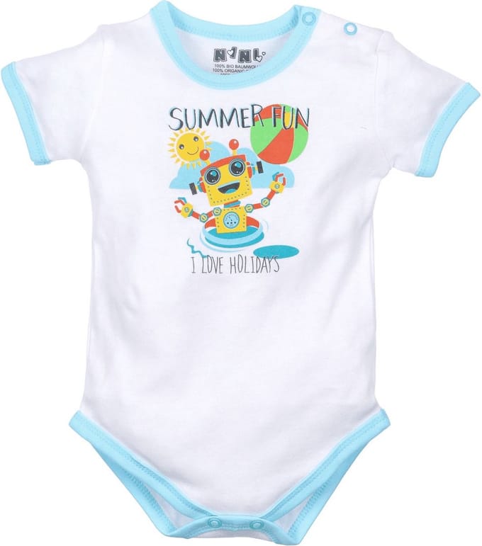 Nini- romper met korte mouwen - SUMMER FUN - biologisch katoen 74