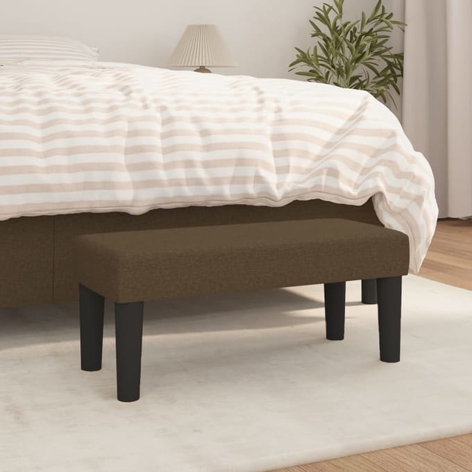 vidaXL - Bankje - 70x30x30 - cm - stof - bruin