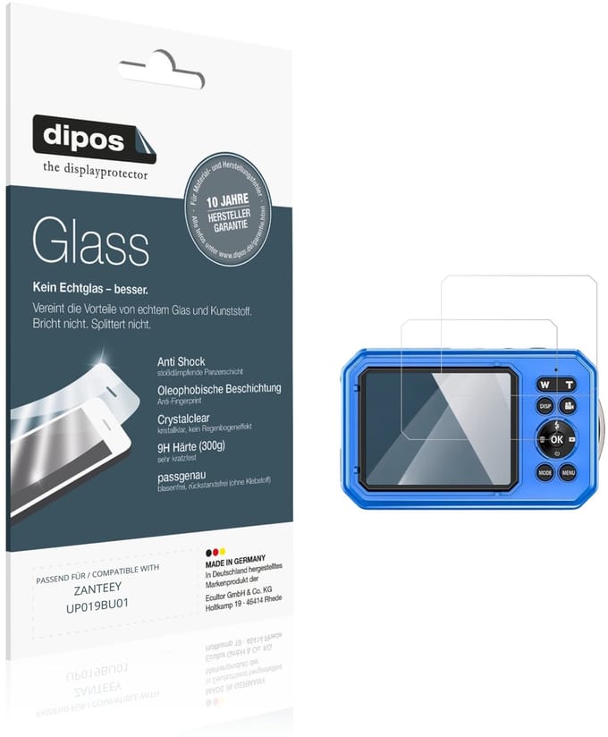 dipos – 2x Pantserfolie geschikt voor ZANTEEY UP019BU01 | 9H Screenprotector