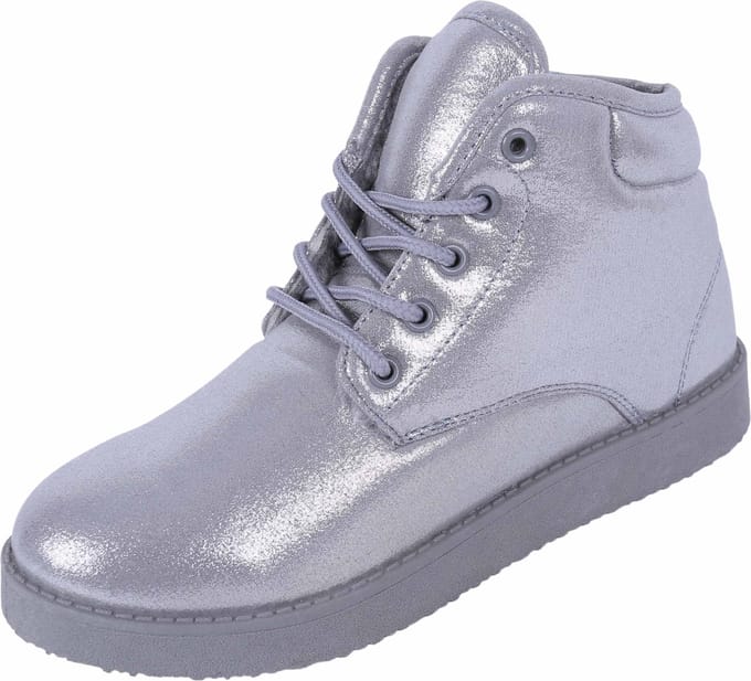 Zilveren halfhoge schoenen, laarzen
