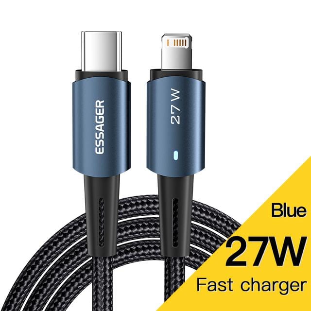 Essager Usb Type C Kabel Voor Iphone 12 13 14 Pro Max Mini Xs Xr X 8 Ipad Macbook Pd 20W Snel Opladen Lader Bliksem Draad Koord