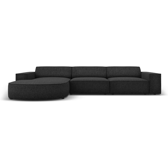 4-zitshoekbank Jodie links chenille afgerond | Micadoni Home