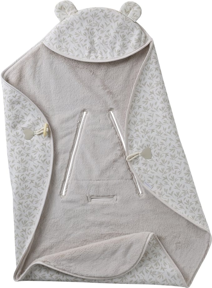Vertbaudet Plaid - capuchon - molton - pluche voering - baby