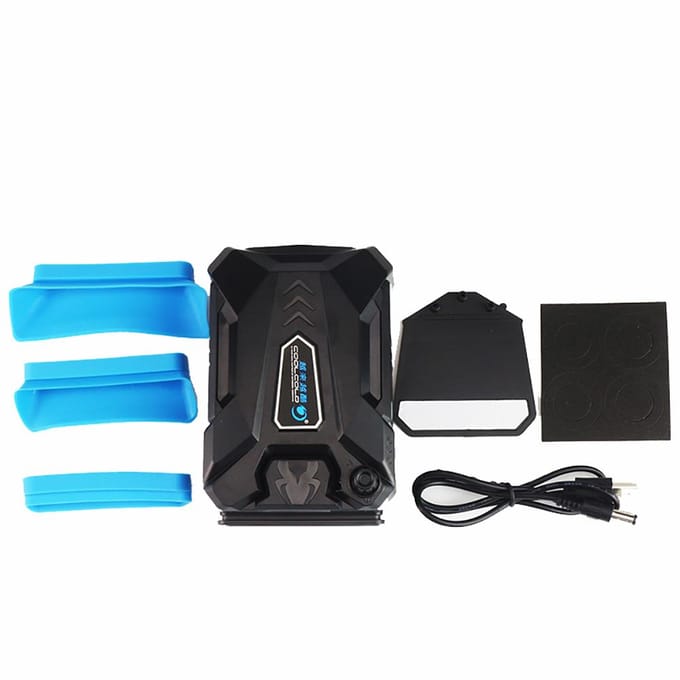 COOLCOLD K27 Draagbare Notebook Laptop Koeler USB Lucht Extractie Koeling Vacuüm Ventilator Radiator zwart