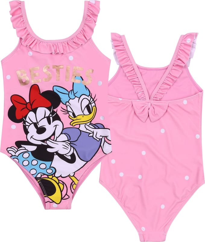Disney Minnie Mouse - Meisjesbadpak, Roze, Stippen