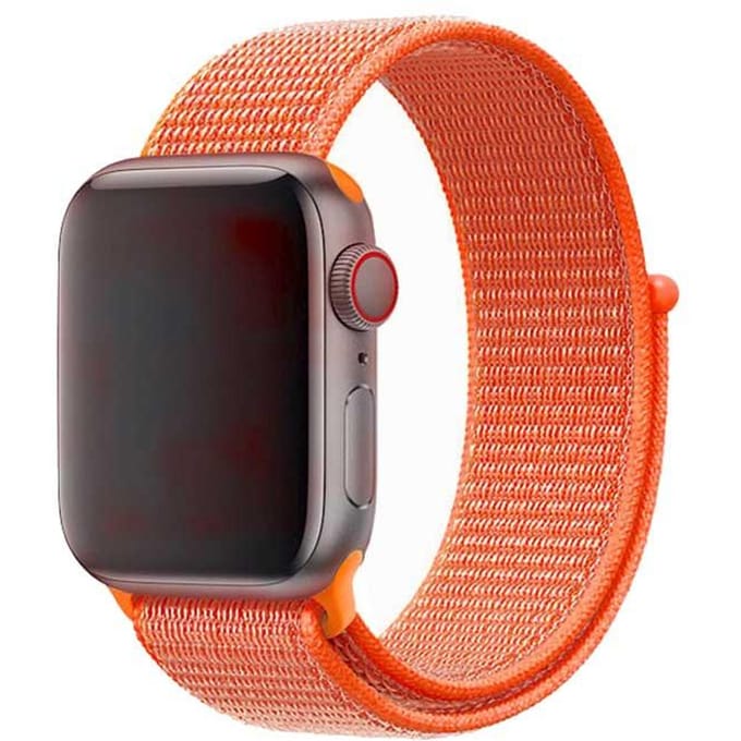 2+1 | Apple Watch Bandje Flyne - Geweven - Nylon - Spicy Oranje