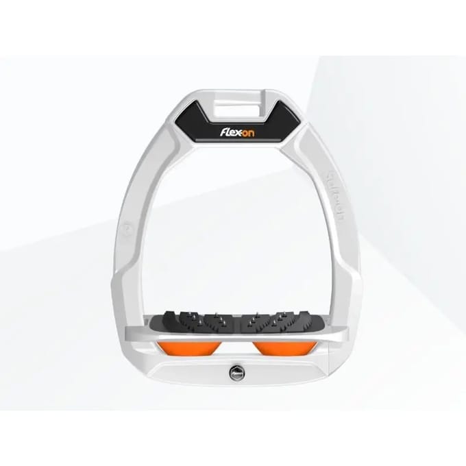 Veiligheidsstijgbeugels Ingebogen Ultra Grip Wit/Grijs/Oranje Flex-On Safe-On