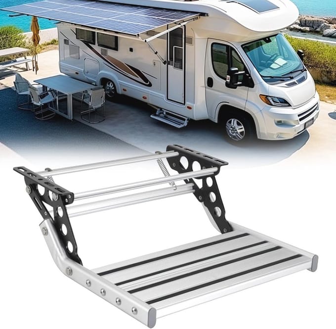 Inklapbare Aluminium Trapladder voor Camper en Caravan – Antislip en Compact