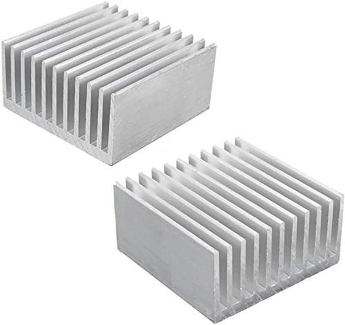 Aluminium Heatsink Radiator voor CPU en Elektronische Componenten 40 x 40 x 20mm - 2 Stuks
