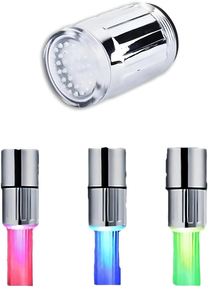 3 Color LED Temperature Sensor Water Faucet Tap - Stream Shower - for Kitchen Bathroom - 23.5mm