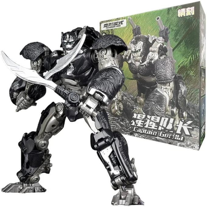 21cm Transformatie Optimus Primal Optimale Actiefiguur Robot Speelgoed Sterrencommandant Orang-oetan Vervorming Legering Beest Oorlog 21cm black