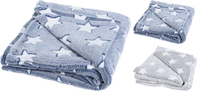 Deken fleece 130x160 cm wit