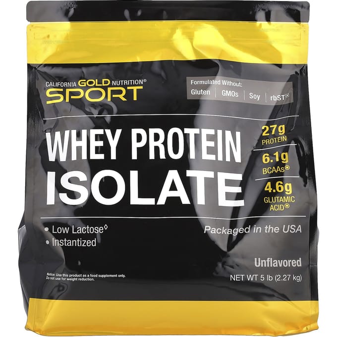 Sporten, Whey Protein Isolaat, Naturel, 2,27 kg(5lb)