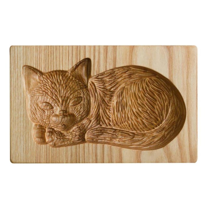 Koekjes Embossing Vormen Houten Koekjesvormen Biscuitpers Stempelvorm Bakgereedschap beige