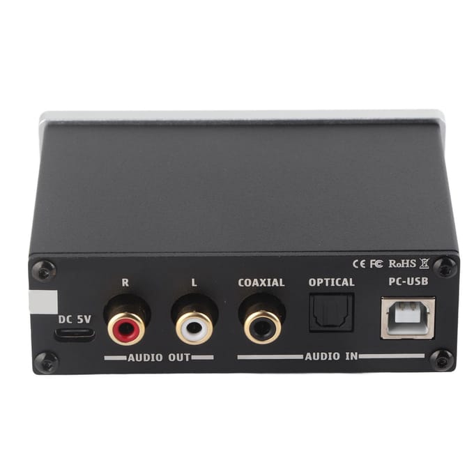 AC Q3 PRO DAC Décodage o Décodeur avec Amplificateur Casque pour Casques 3,5 MM (argent) argenté