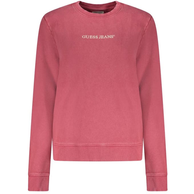 Guess Jeans Rode Katoenen Dames Sweatshirt