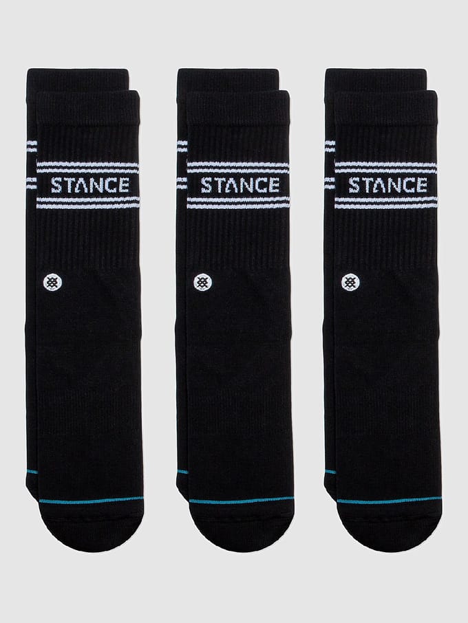 Stance Basic 3 Pack Crew Socks zwart