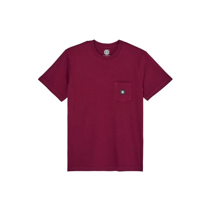 Element Icon Label Pocket T-shirt Met Korte Mouwen Rood L Man