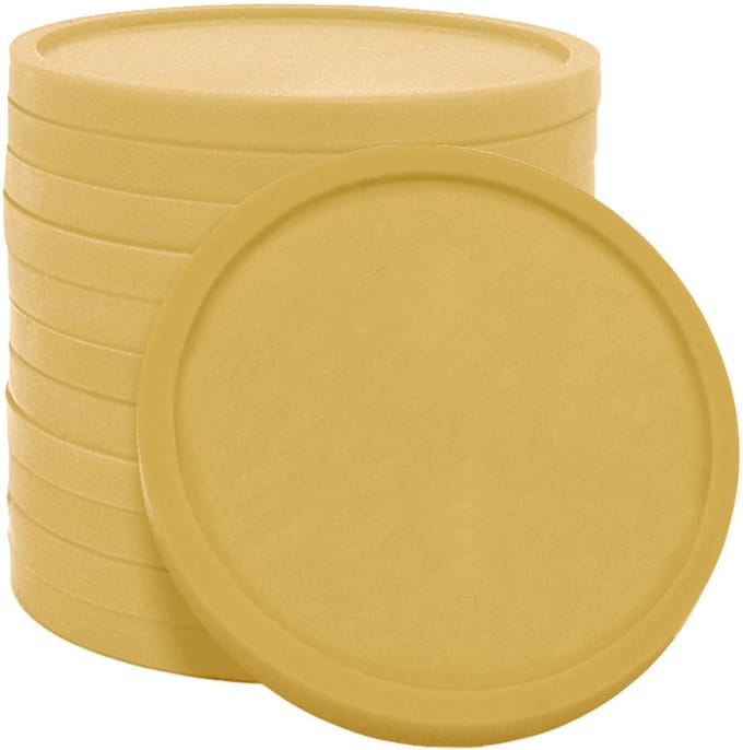 CombiCraft blanco gerecycled plastic munten 29mm pastelgeel - per 500 stuks