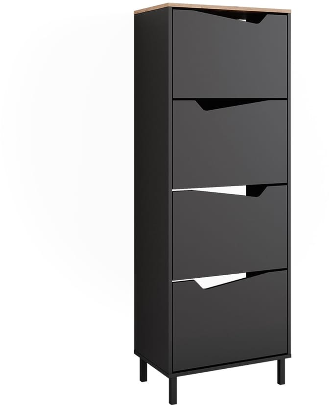 Vicco Marelle Schoenklaprek – 60 x 167.4 cm met 4 compartimenten Antraciet/Artisan