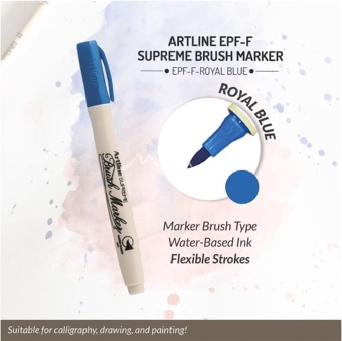 MARKER BRUSH ARTLINE BRUSHMARKER ROYAL BLAUW