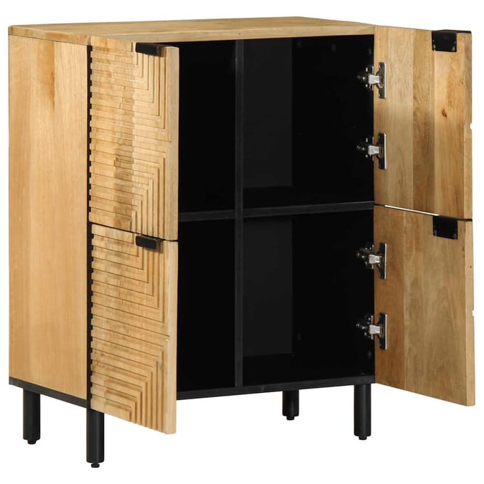 vidaXL - Dressoir - 60x33x75 - cm - massief - mangohout - bruin
