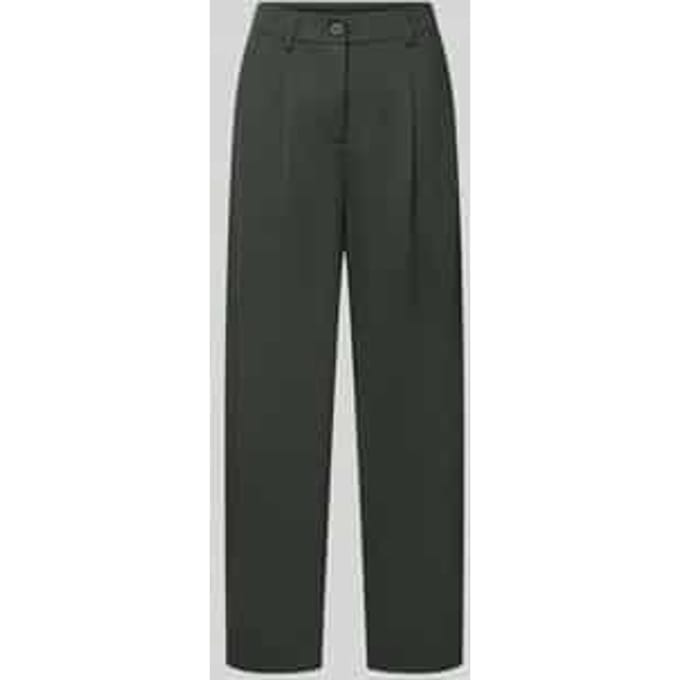 wide fit broek met viscose, model 'Nanni'
