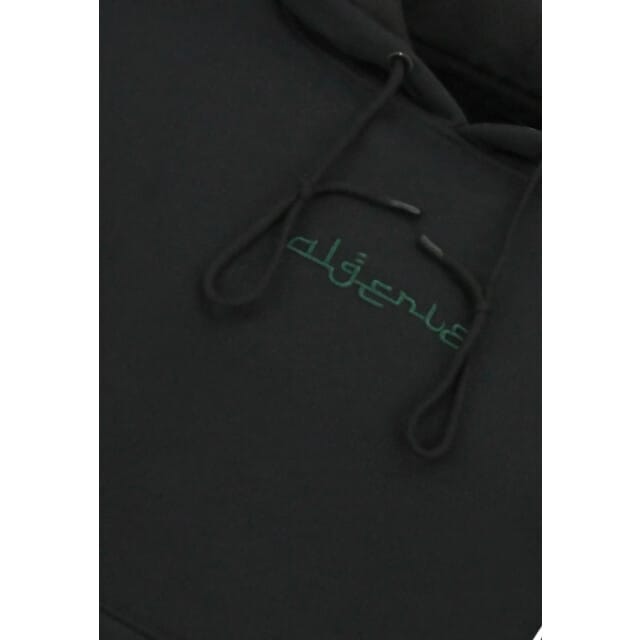 Oversized Hoodie Heren met Capuchon - Algerie Print - Dik Geweven - 5816- Zwart