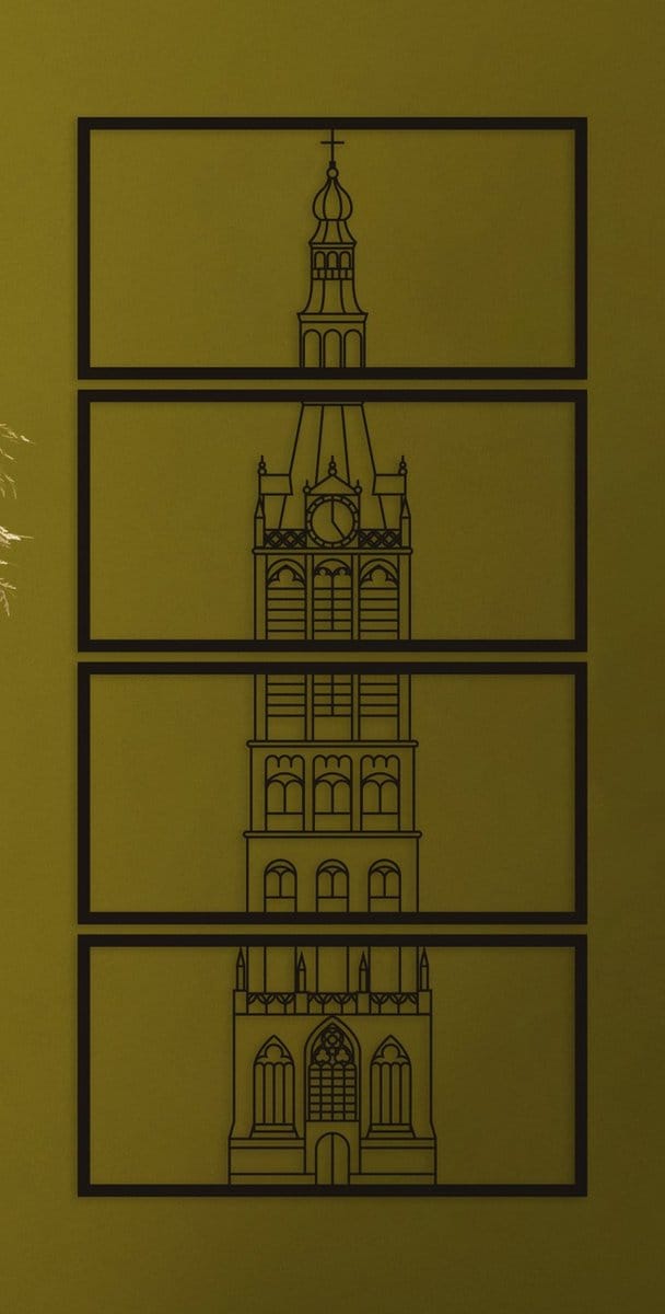 Wanddecoratie | Sint-Janstoren Den Bosch - XL (80x170cm)