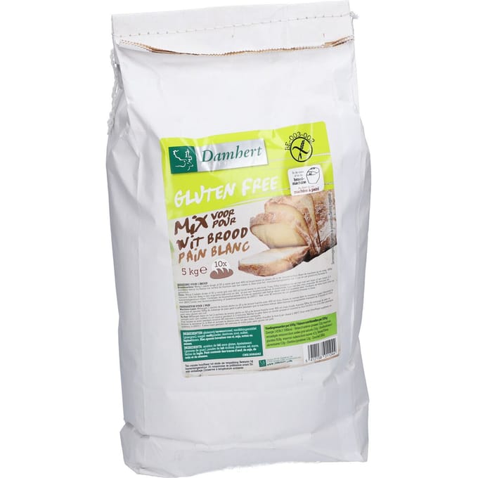 Damhert Gluten Free Broodmix Wit Groot 5000GR