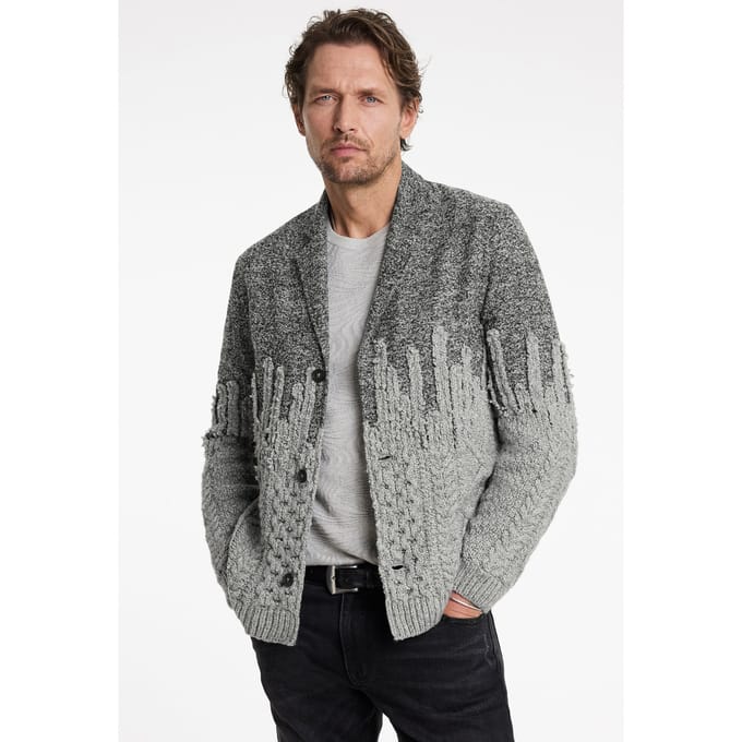 John Varvatos Alessio Regular Fit Tailo Iron Grey Taglia: XS | Cardigan Outlet | Uomo | Grigio