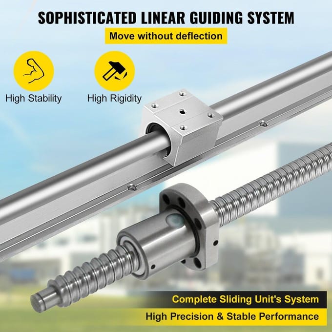 Ensemble de rails linéaires SBR20 + 3 vis à billes RM1605-350/650/1050mm Ensemble CNC Support de rail linéaire + BK/BF12 avec kit CNC BK/BF 12